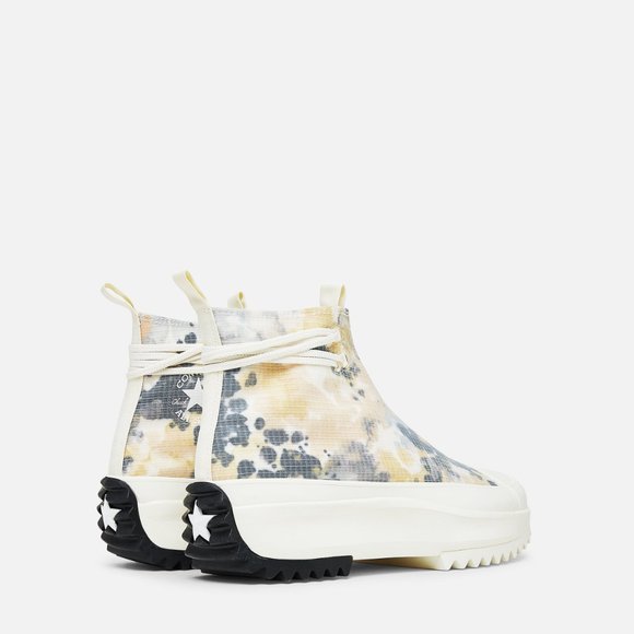 Converse Unisex Run Star Hike Hi Egret/White/Black WASHED FLORALS 170776C - Picture 3 of 11